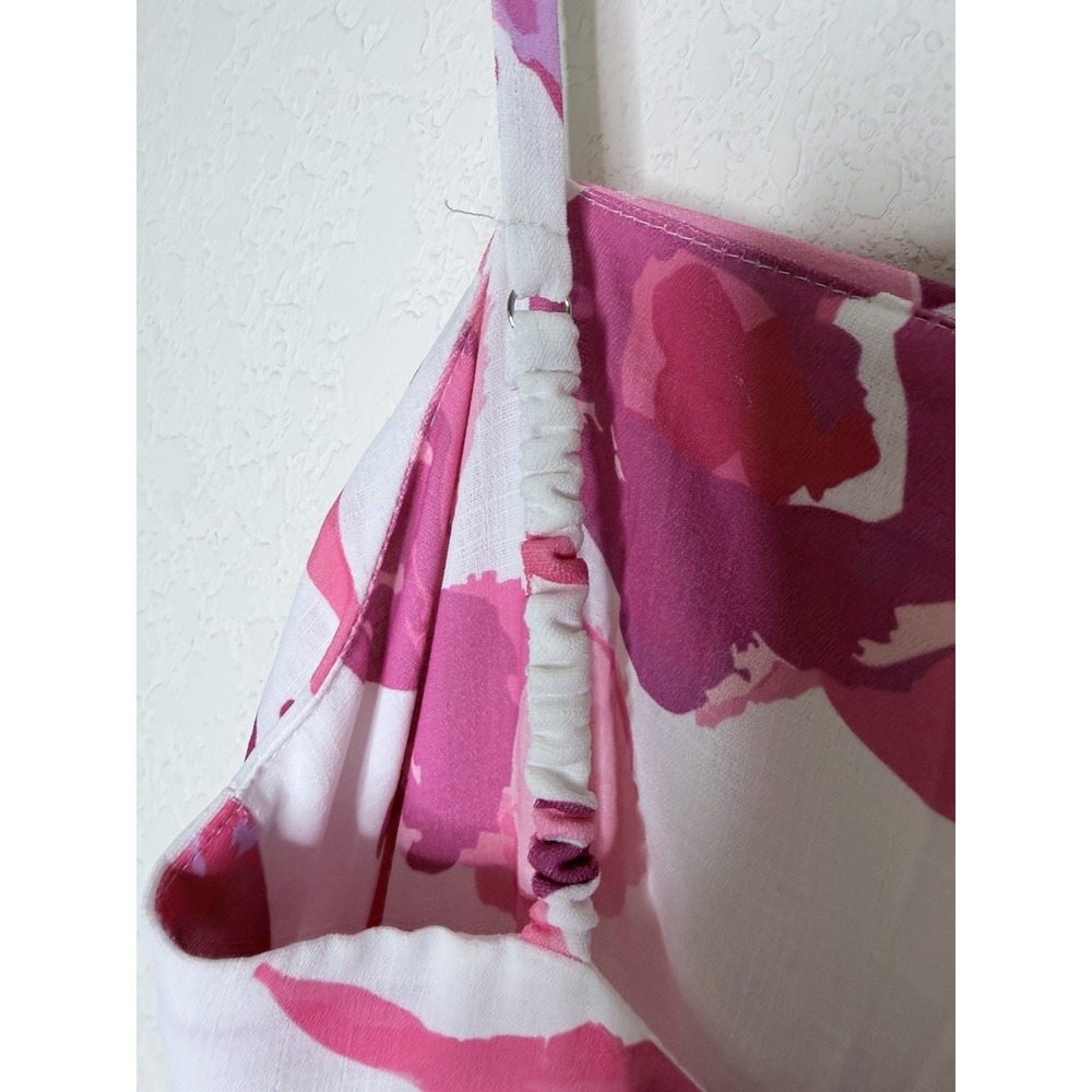 Petal + Pup Monica Floral Fit & Flared Tiered Maxi Dress Womens M Pink Garden - Picture 10 of 12